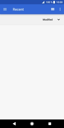Slide your finger right on the screen and go to the required folder.