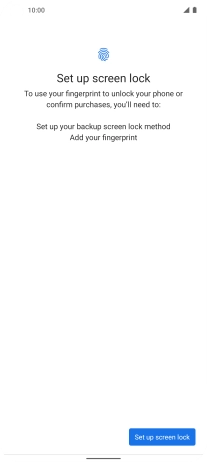 Press Set up screen lock.