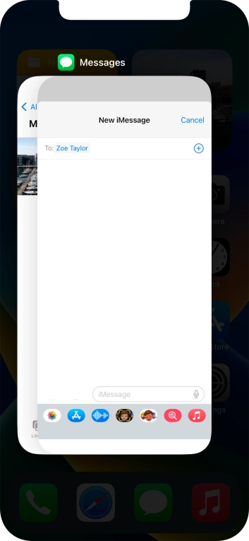 Slide upwards on the required application to end it. Slide upwards on the required application to end it.