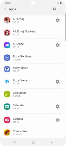 Press the required app.