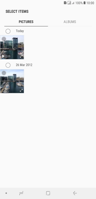 Press the required picture. Press the required picture.