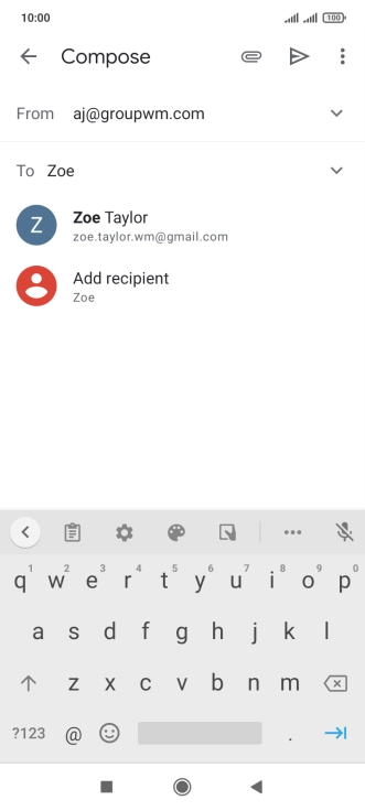 Press the required contact. Press the required contact.