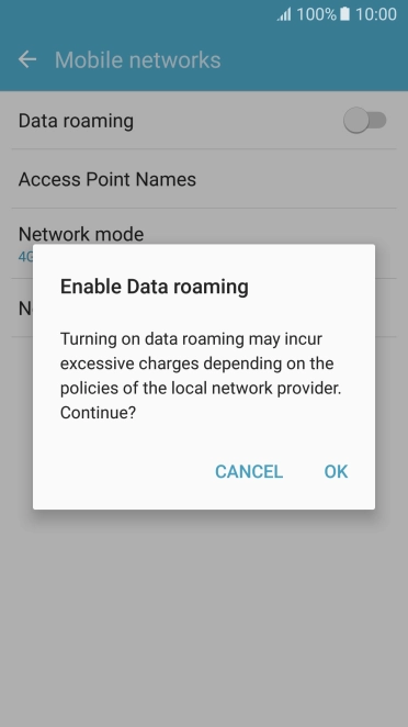 If you turn on the function, press OK.