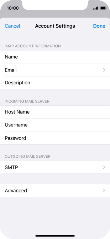Press SMTP.