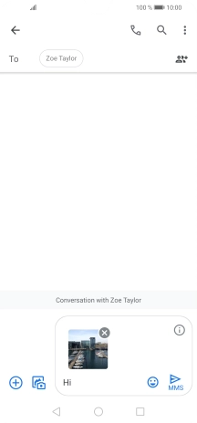 Press the send icon when you've finished your picture message.