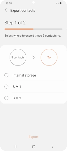 Press the required SIM.