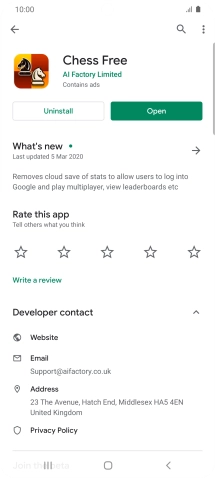 Press Uninstall.