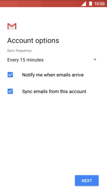 Press the drop down list below 'Sync frequency'.