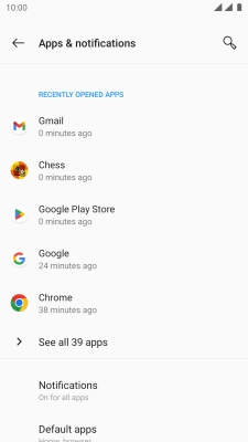 Press See all X apps.