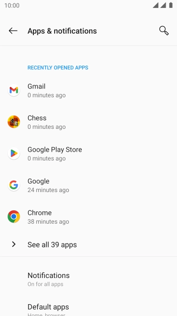 Press See all X apps.