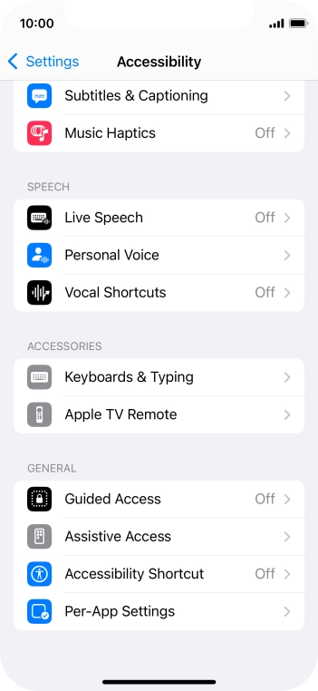 Press the required category below 'GENERAL' and follow the instructions on the screen to select the required settings. Press the required category below 'GENERAL' and follow the instructions on the screen to select the required settings.