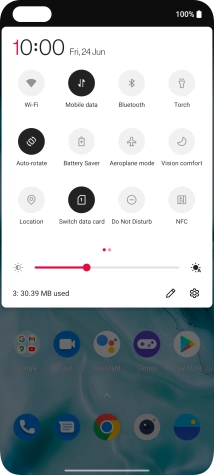 Press the settings icon.