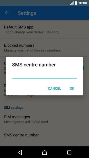 Key in +447802000332 and press OK.