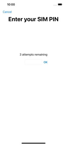 If your SIM is locked, key in your SIM PIN and press OK. The default SIM PIN is 0000.