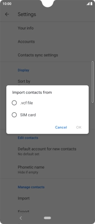 Press SIM card.