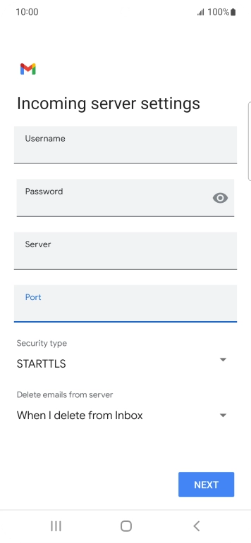 Press the drop down list below 'Security type'. Press the drop down list below 'Security type'.