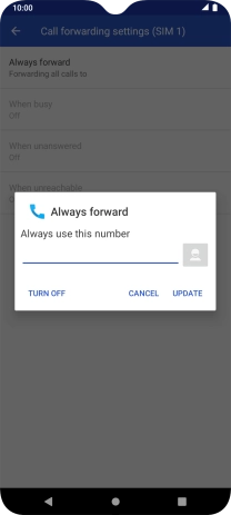 Press TURN OFF.