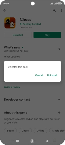 Press Uninstall.