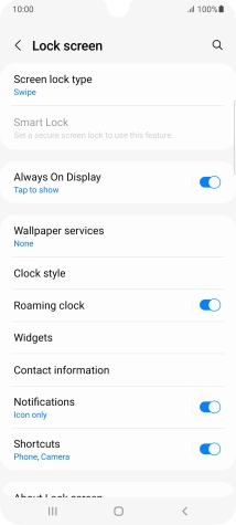 Press Screen lock type.