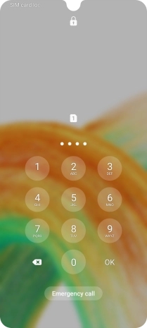 Key in your SIM PIN and press OK. The default SIM PIN is 0000.