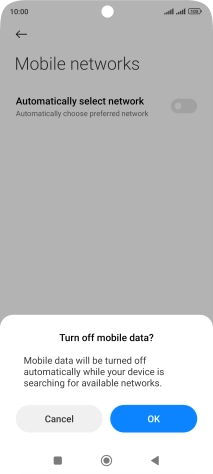 Press OK and your phone will search for networks.