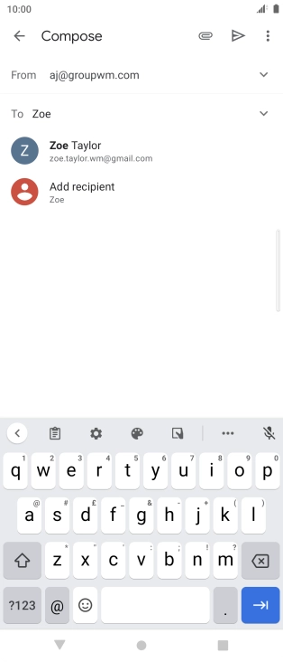 Press the required contact.