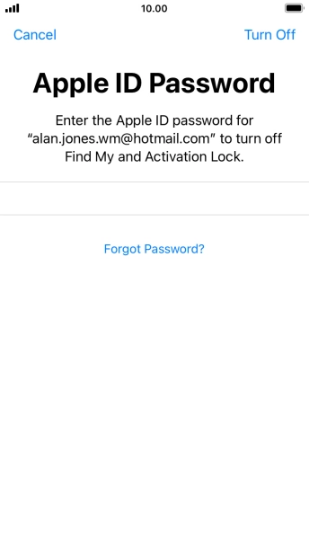 Press Turn Off.