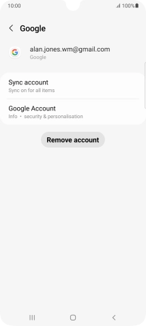Press Sync account.