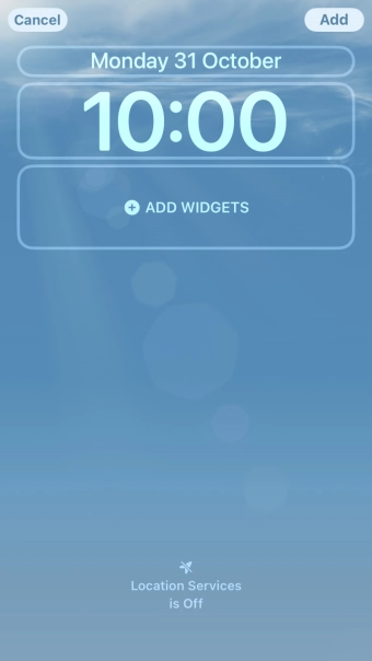To customise the way the lock screen date is displayed, press the date widget and follow the instructions on the screen to select the required widget display mode.