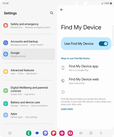 Press the Home key to return to the home screen.