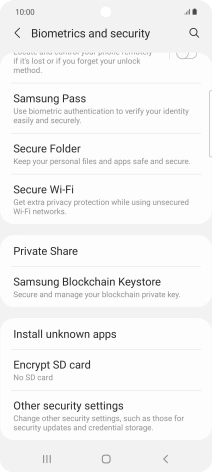 Press Other security settings.