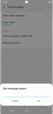 Key in +447802000332 and press Set.