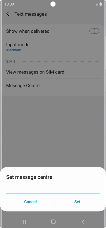 Key in +447802000332 and press Set.