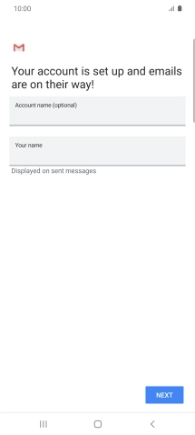 Press the field below 'Account name (optional)' and key in the required name.