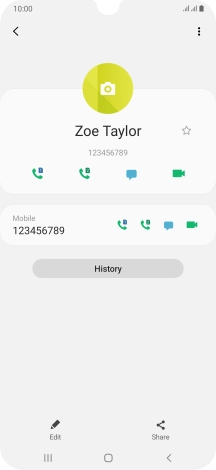 Press the Home key to return to the home screen.