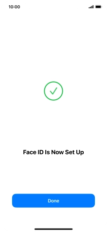 Press Done. If you haven't previously selected a lock code, key in a code of your own choice twice.