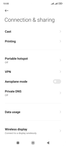 Press Data usage.