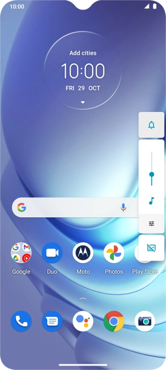Press the sound mode icon the necessary number of times to turn silent mode on or off.