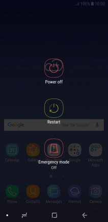 Press Power off.