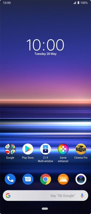 Press the message icon.