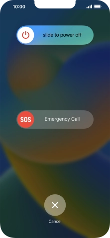Press and drag the power off icon right.