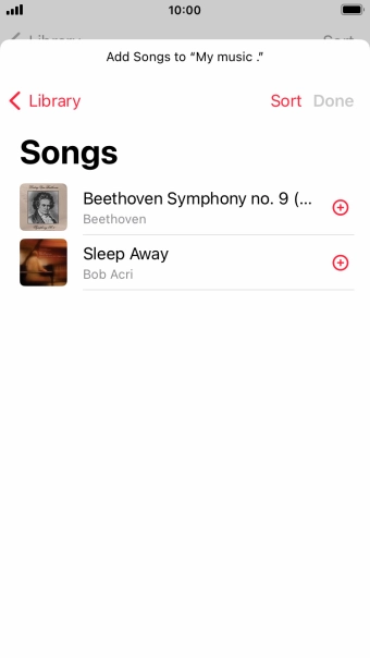 Go to the required category and press the required audio file.