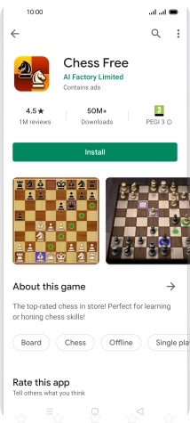 Press Install and follow the instructions on the screen to install the app.