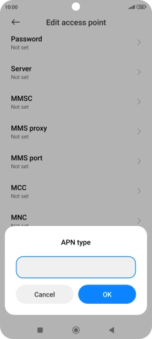 Key in mms and press OK.