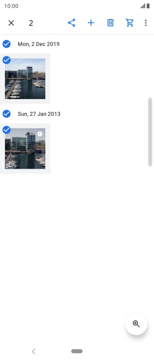 Press the share icon.