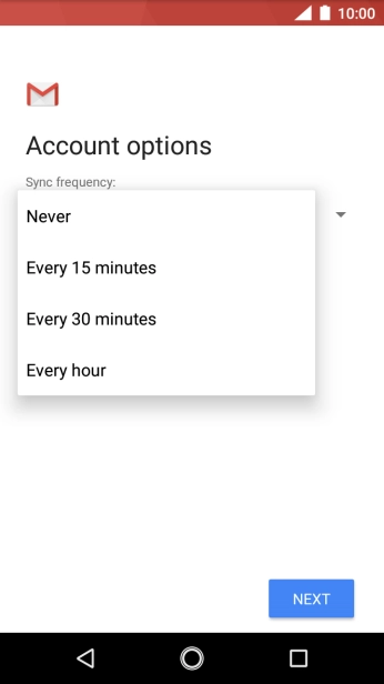 Press the required setting. Press the required setting.