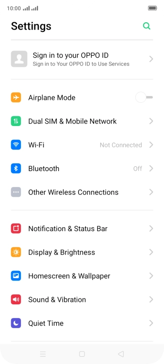 Press Wi-Fi. Press Wi-Fi.