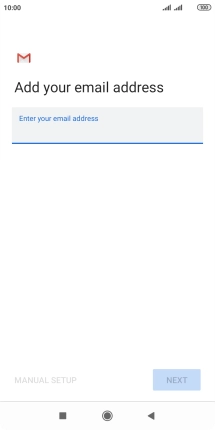 Press the field below 'Enter your email address' and key in your email address.