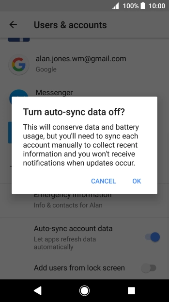 If you turn on the function, press OK.