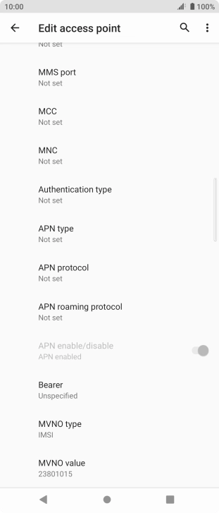 Press MMS port. Press MMS port.